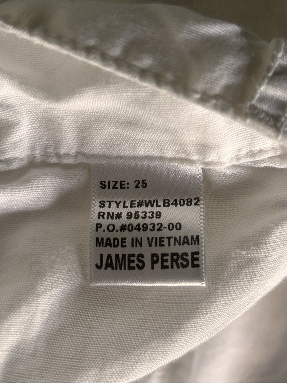 James Perse Drop Waist White Cotton Bermuda Shorts - Picture 9 of 15